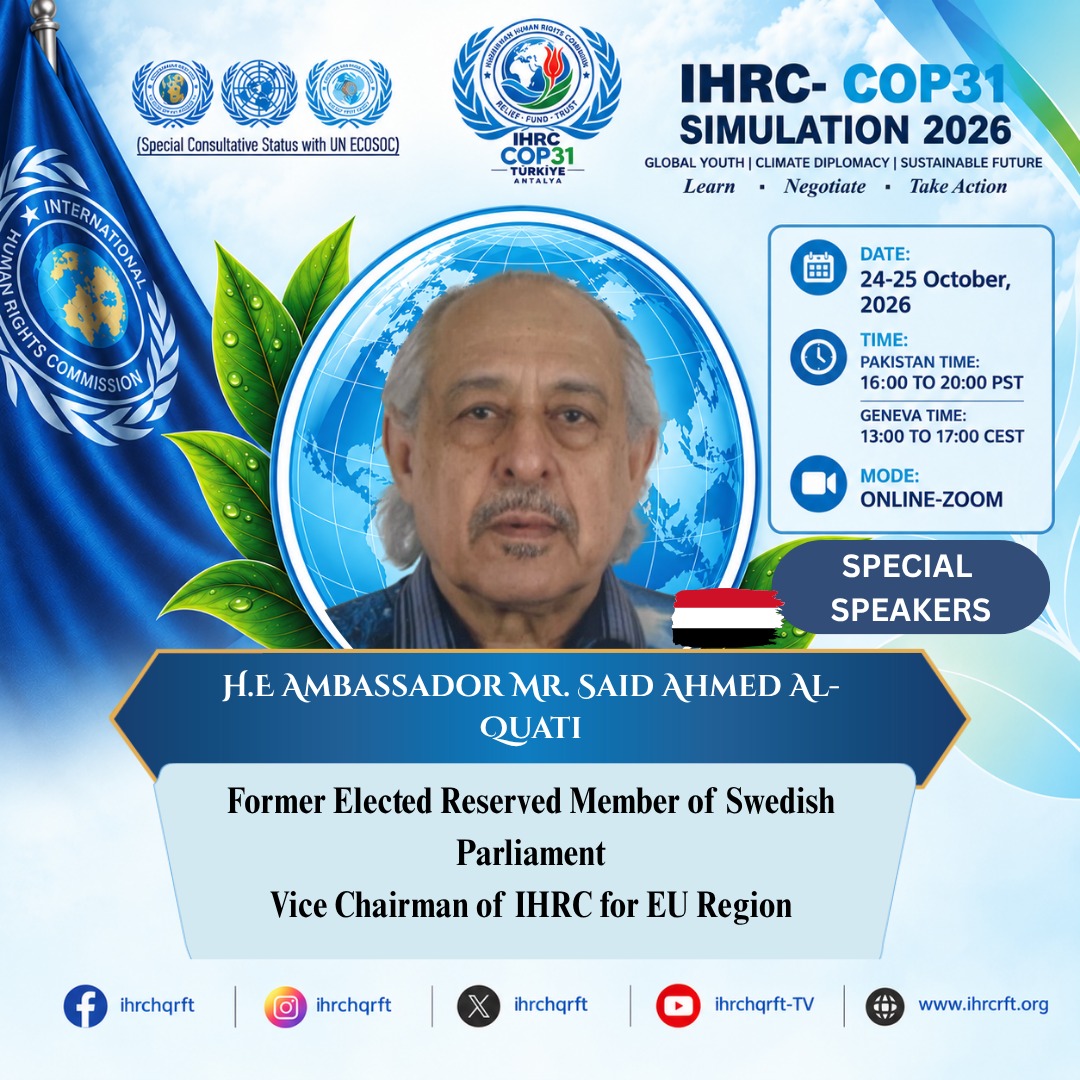 Conférence de simulation IHRC-COP31 2026 en ligne