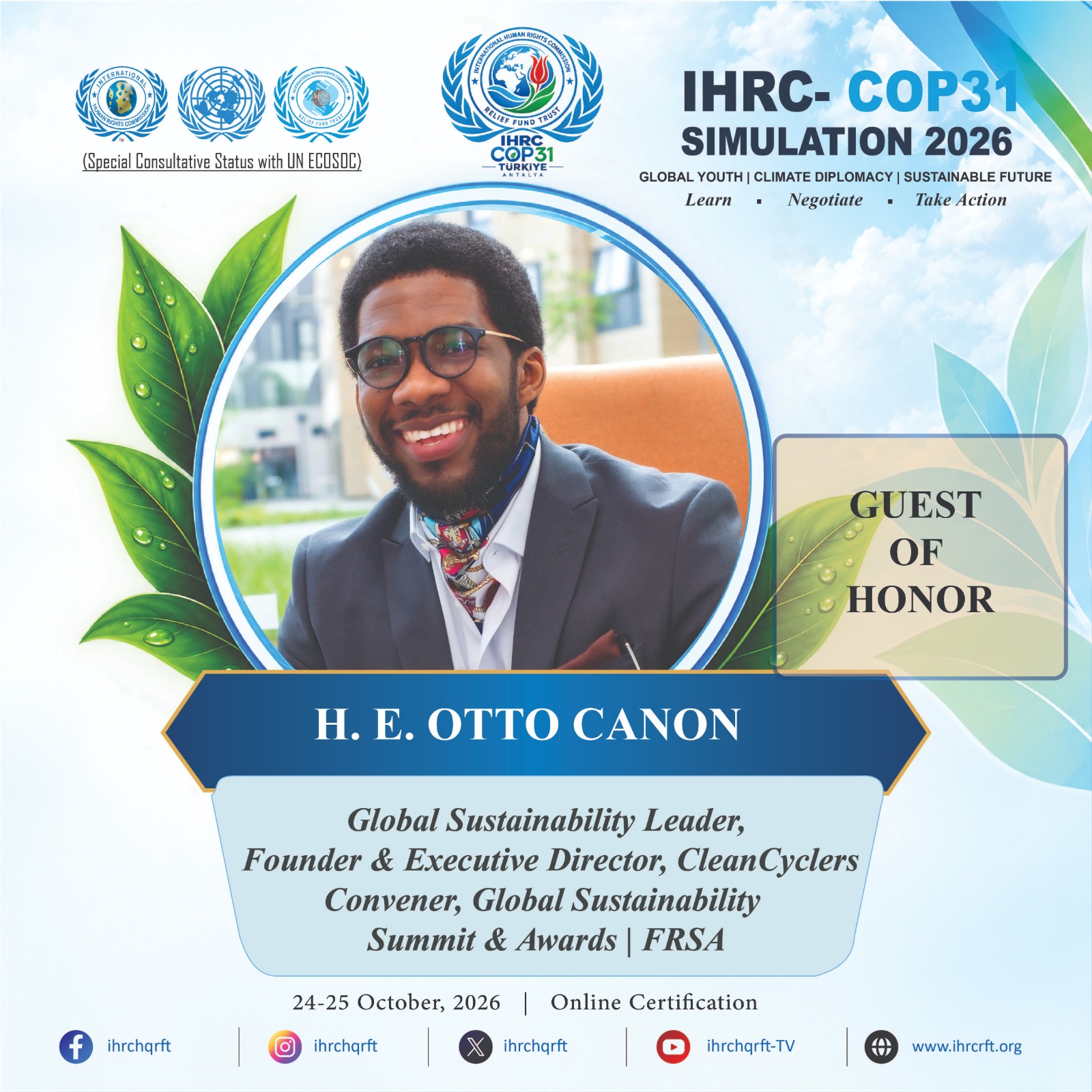 Conférence de simulation IHRC-COP31 2026 en ligne